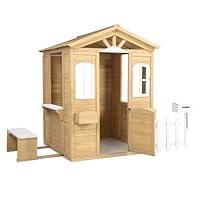 Algopix Similar Product 6 - Wooden Playhouse for Kids Outdoor