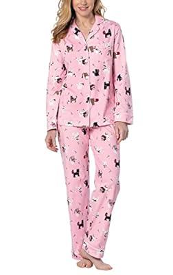 PajamaGram Women's Pajamas - PJ For Women Set, Short Sleeve, 100% Cotton