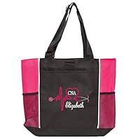 Algopix Similar Product 4 - Personalized Nurses Pink Tote Bags RN