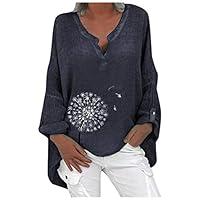 Algopix Similar Product 7 - Dandelion Tee Shirts for Women Fall