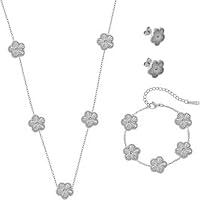 Algopix Similar Product 5 - OSIRIDEH2 Clover Jewelry Set 18K Gold