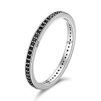 Algopix Similar Product 14 - WOSTU 2MM Thin Band Eternity Rings 925