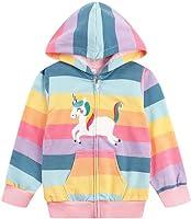 Algopix Similar Product 12 - Popshion Baby Girl Jacket Unicorn Long