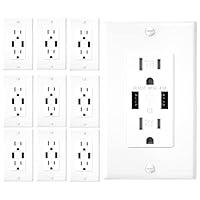 Algopix Similar Product 3 - EverElectrix 10 Pack 48A Wall Outlet