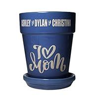 Algopix Similar Product 2 - I Love Mom  Personalized Flower Pot 