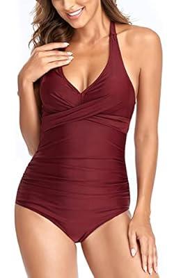 Best Deal for Womens High Waisted Swimsuit One Piece Athletic
