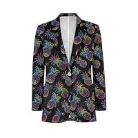 Algopix Similar Product 2 - Brosoneto Pineapple Print Mens Blazer