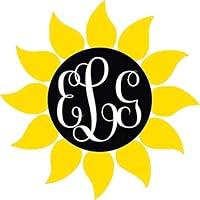 Algopix Similar Product 20 - Flower Monogram  3 letter monogram 