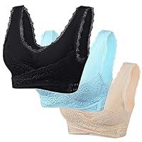 Algopix Similar Product 9 - BSYzXew 3PC Wireless Bras for Older