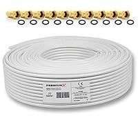 Algopix Similar Product 1 - 25m PremiumX Sat Coaxial Cable Coax