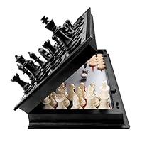 Algopix Similar Product 3 - 3 in 1 Chess Checkers Backgammon Set
