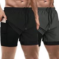 Algopix Similar Product 14 - FUNARTY 2 Pack Mens 2 in 1 Running