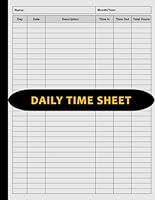 Algopix Similar Product 14 - Daily Time Sheet Log Book Timesheet