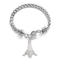 Algopix Similar Product 9 - Eiffel Tower Clear Crystals Silver