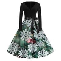 Algopix Similar Product 20 - Christmas Dresses for Women Snowflakes