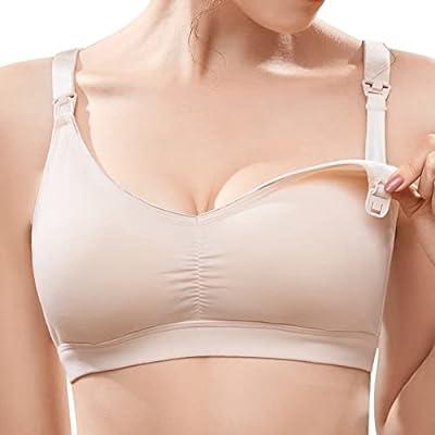 Wirefree Bras for Women Solid T-Shirt Bra Seamless Smoothing Bra No  Underwire Push Up Bralette Womens Daily Underwear Beige at  Women's  Clothing store