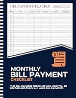 Algopix Similar Product 8 - Bill Tracker Notebook Monthly Bill