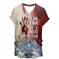 Algopix Similar Product 2 - Im Fine Shirt with Blood Im Ok Its Not