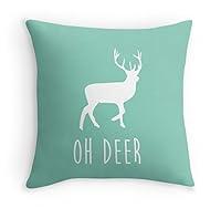 Algopix Similar Product 8 - Aqua Oh Deer Pillow Cover