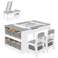 Algopix Similar Product 8 - TODEFULL Kids Art Table and Chairs Set