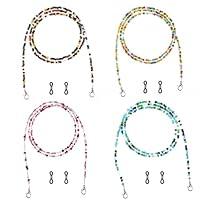 Algopix Similar Product 1 - Xinjoduz Eyeglasses Chain 4 PCS Beaded