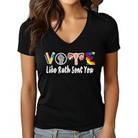 Algopix Similar Product 8 - Vote Like Ruth Sent You Women VNeck