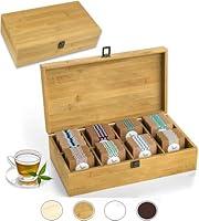 Algopix Similar Product 3 - Zen Earth Inspired Bamboo Tea Organizer