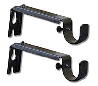 Algopix Similar Product 8 - Adjustable Steel Curtain Rod Brackets 