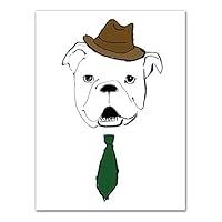 Algopix Similar Product 4 - Dog with Tie and Hat 12x16 Canvas Wall