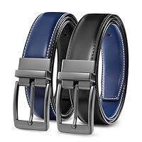 Algopix Similar Product 6 - MILORDE Mens Reversible Leather Belt