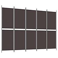 Algopix Similar Product 3 - vidaXL 5Panel Room Divider Brown 