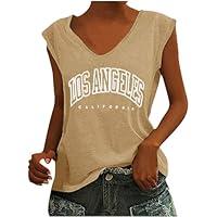 Algopix Similar Product 2 - Womens Loose Fit Tank Tops Letter