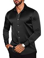 Algopix Similar Product 12 - COOFANDY Black Dress Shirts for Men