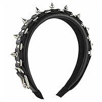 Algopix Similar Product 15 - Spiked Headband Tiaras Leather Spiked