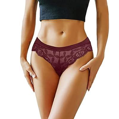 Women Sexy Underwear Cheeky Bikini Panties lace Stretch Low Rise lace Sexy  Panties for Women Womens Underwear Thong no Show, Red, X-Large : :  Clothing, Shoes & Accessories