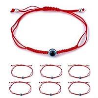 Algopix Similar Product 16 - 6pcs Evil Eye String Kabbalah Bracelets
