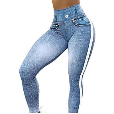 Best Deal for Casual Leggings for Women Simulation Jeans High