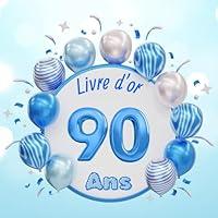 Algopix Similar Product 8 - livre dor 90 ans bleu carnet original