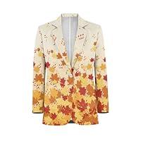 Algopix Similar Product 3 - Brosoneto Maple Leaf Music Blazers for