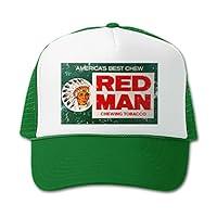 Algopix Similar Product 10 - Red Man Chewing Vintage Style Trucker