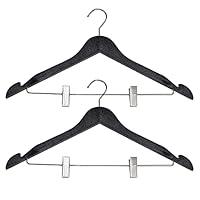 Algopix Similar Product 10 - Wood Grain Premium Plastic Hangers with