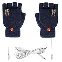 Algopix Similar Product 2 - USB Heated Gloves Winter Knitted