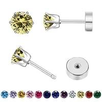 Algopix Similar Product 18 - Hypoallergenic Birthstone Stud Earrings