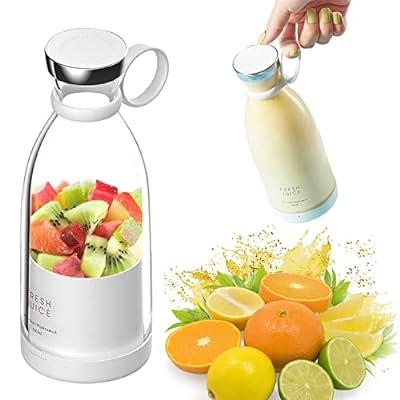 Mini Portable Blender,Smoothies Personal Blender Mini Shakes Juicer Cup USB Rechargeable with 6 Blades,White
