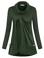 Algopix Similar Product 5 - Joymom Maternity Warm Cowl Neck Nursing