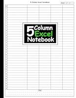 Algopix Similar Product 2 - 5 Column Excel NoteBook Ledger Books