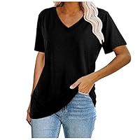 Algopix Similar Product 15 - v Neck t Shirts Women 2021 Summer Short
