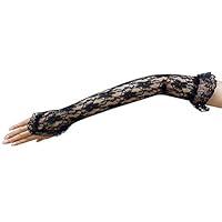 Algopix Similar Product 8 - ZAZA BRIDAL Flower Pattern Fingerless