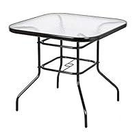 Algopix Similar Product 14 - VINGLI Glass Patio Table with Umbrella