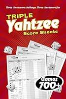 Algopix Similar Product 2 - Triple Yahtzee Score Sheets Score